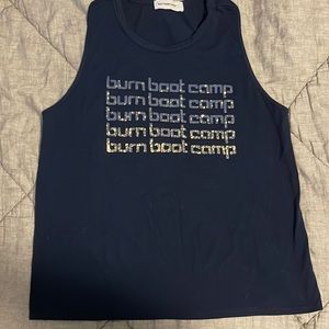 Burn Boot Camp Gold Speckle Foil Racerback